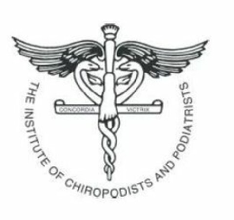 THE INSTITUTE OF CHIROPODISTS AND PODIATRISTS CONCORDIA VICTRIX Logo (EUIPO, 16.12.2014)