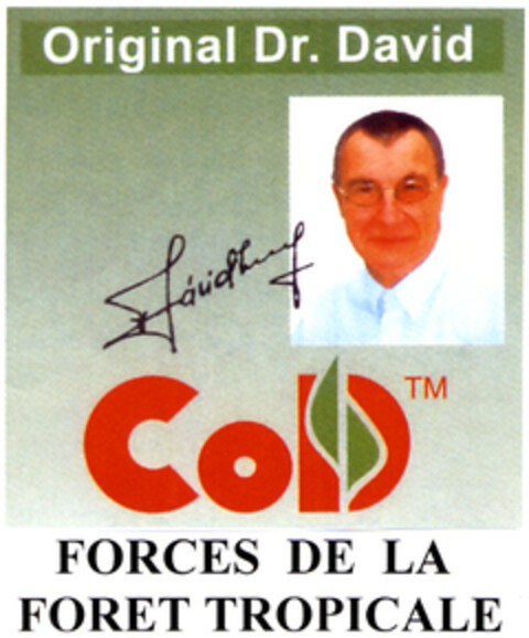 Original Dr. David CoD FORCES DE LA FORET TROPICALE Logo (EUIPO, 04/07/2005)