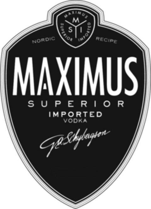 MAXIMUS SUPERIOR IMPORTED VODKA Ga Schybergson Logo (EUIPO, 03/24/2015)