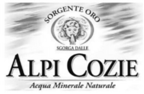 SORGENTE ORO SGORGA DALLE ALPI COZIE ACQUA MINERALE NATURALE Logo (EUIPO, 05.04.2018)