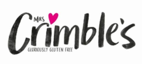 MRS. CRIMBLE'S GLORIOUSLY GLUTEN FREE Logo (EUIPO, 31.05.2019)