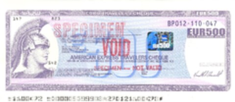 AMERICAN EXPRESS TRAVELLERS CHEQUE EURO Logo (EUIPO, 02/16/2011)