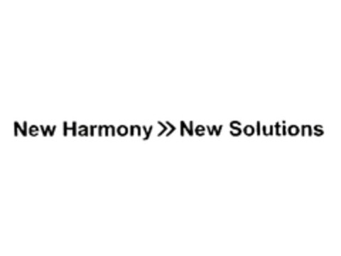 NEW HARMONY NEW SOLUTIONS Logo (EUIPO, 05/31/2011)