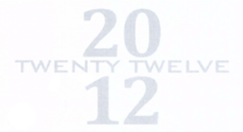 TWENTY TWELVE 20 12 Logo (EUIPO, 28.02.2013)