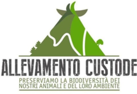 ALLEVAMENTO CUSTODE PRESERVIAMO LA BIODIVERSITÀ DEI NOSTRI ANIMALI E DEL LORO AMBIENTE Logo (EUIPO, 04/04/2023)