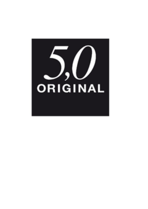 5,0 ORIGINAL Logo (EUIPO, 27.10.2009)