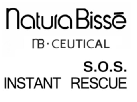 NATURA BISSE NB CEUTICAL S.O.S. INSTANT RESCUE Logo (EUIPO, 03.11.2015)