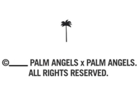 PALM ANGELS x PALM ANGELS. ALL RIGHTS RESERVED. Logo (EUIPO, 07/23/2019)