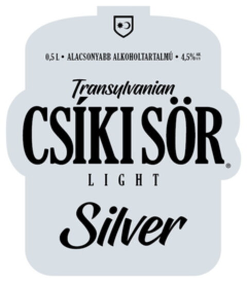 Transylvanian CSÍKI SÖR LIGHT Silver Logo (EUIPO, 07/15/2022)