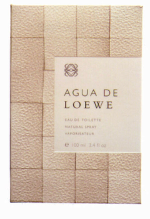 AGUA DE LOEWE EAU DE TOILETTE NATURAL SPRAY VAPORISATEUR e 100 ml 3,4 fl oz Logo (EUIPO, 31.07.2000)