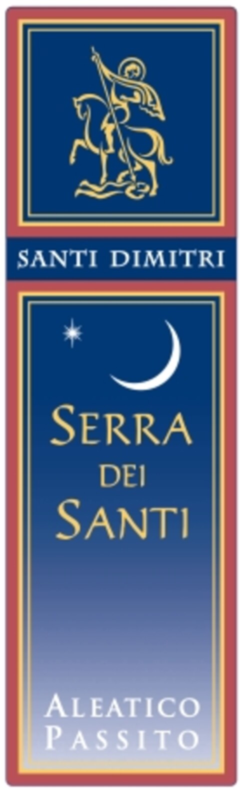 SANTI DIMITRI SERRA DEI SANTI ALEATICO PASSITO Logo (EUIPO, 13.08.2004)