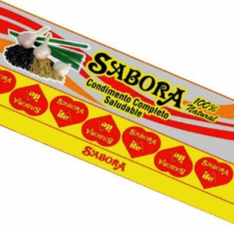 SABORA 100% Natural Condimento Completo Saludable Logo (EUIPO, 05/03/2006)