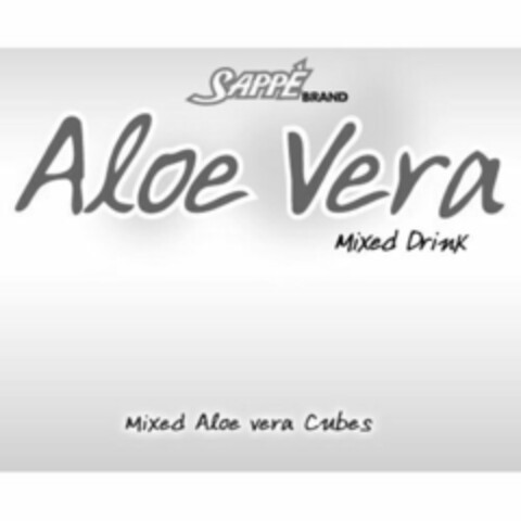 Aloe Vera SAPPE BRAND Mixed Drink Mixed Aloe vera Cubes Logo (EUIPO, 19.12.2007)