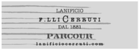 LANIFICIO F.LLI CERRUTI DAL 1881 PARCOUR lanificiocerruti.com Logo (EUIPO, 14.09.2009)