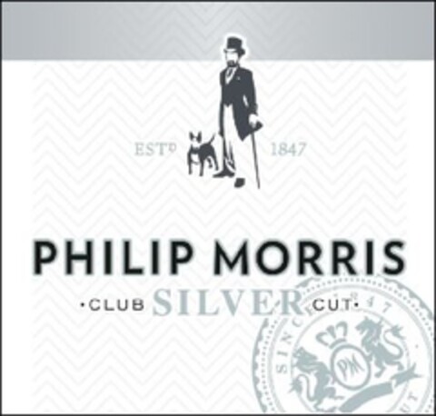 PHILIP MORRIS CLUB SILVER CUT w/ ESTD 1847 Logo (EUIPO, 13.09.2013)