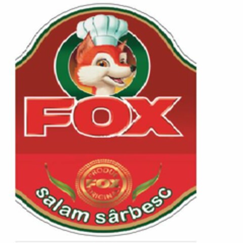 FOX salam sârbesc PRODUS FOX ORIGINAL Logo (EUIPO, 27.02.2014)