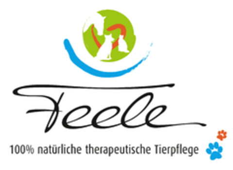 Feele 100% natürliche therapeutische Tierpflege Logo (EUIPO, 18.04.2016)