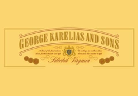 GEORGE KARELIAS AND SONS SELECTED VIRGINIA Logo (EUIPO, 17.07.2018)