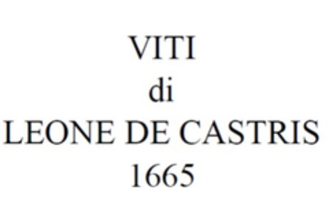 VITI DI LEONE DE CASTRIS 1665 Logo (EUIPO, 20.02.2020)