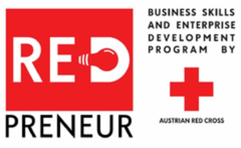 REDPRENEUR BUSINESS SKILLS AND ENTERPRISE DEVELOPMENT PROGRAM BY AUSTRIAN RED CROSS Logo (EUIPO, 11.07.2022)