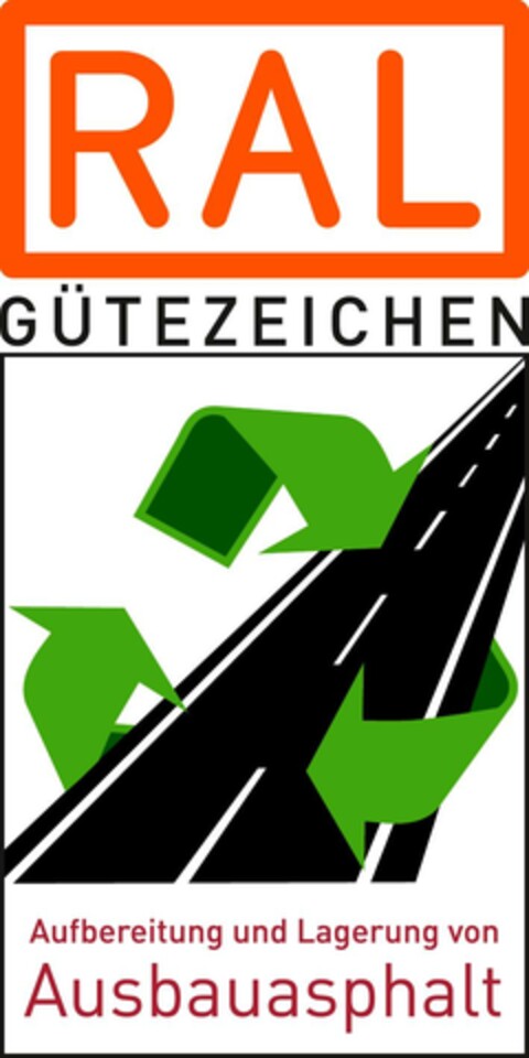 RAL GÜTEZEICHEN Aufbereitung und Lagerung von Ausbauasphalt Logo (EUIPO, 03.05.2024)