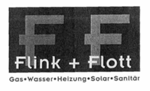 F F Flink + Flott Gas Wasser Heizung Solar Sanitär Logo (EUIPO, 05/11/2001)