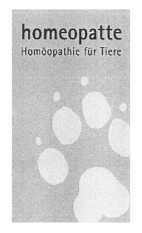 homeopatte Homeopathie für Tiere Logo (EUIPO, 29.03.2006)