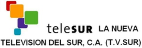 teleSUR LA NUEVA TELEVISION DEL SUR, C.A. (T.V. SUR) Logo (EUIPO, 05/11/2007)