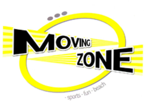 MOVING ZONE · sports · fun · beach Logo (EUIPO, 29.09.2009)