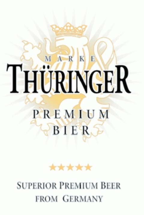 MARKE THÜRINGER PREMIUM BIER SUPERIOR PREMIUM BEER FROM GERMANY Logo (EUIPO, 02.03.2012)