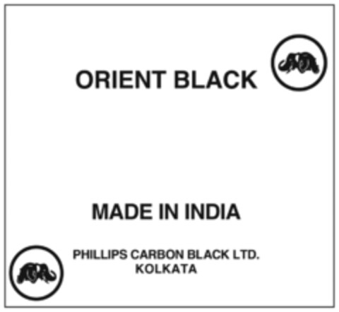 ORIENT BLACK MADE IN INDIA PHILLIPS CARBON BLACK LTD. KOLKATA Logo (EUIPO, 27.01.2014)