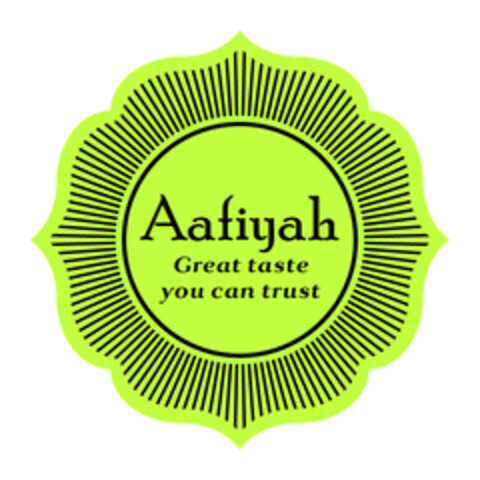 Aafiyah Great taste you can trust Logo (EUIPO, 19.01.2015)