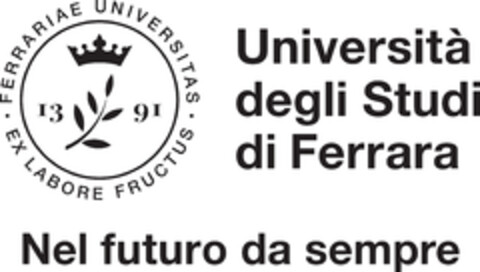 FERRARIAE UNIVERSITAS EX LABORE FRUCTUS - Università degli Studi di Ferrara - Nel futuro da sempre Logo (EUIPO, 10/05/2018)