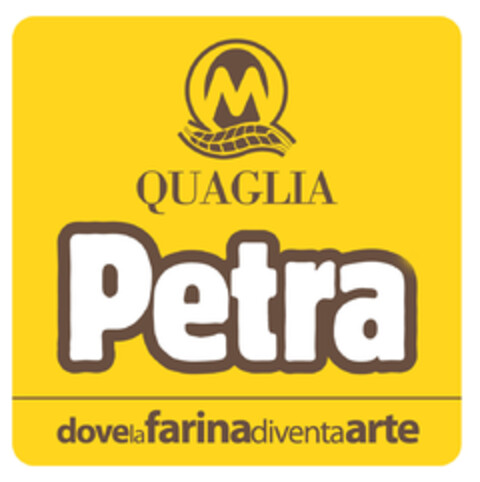 M QUAGLIA PETRA dove la farina diventa arte Logo (EUIPO, 07/20/2022)
