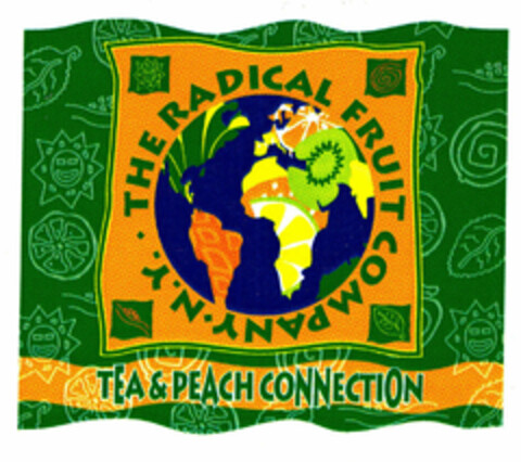 THE RADICAL FRUIT COMPANY N.Y. TEA & PEACH CONNECTION Logo (EUIPO, 01.04.1996)