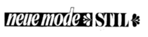 neue mode STIL Logo (EUIPO, 10/20/1998)