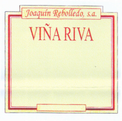 Joaquín Rebolledo, s.a. VIÑA RIVA Logo (EUIPO, 24.07.2000)