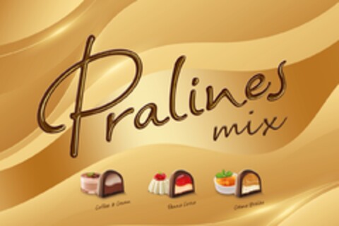 Pralines mix Coffee & Cream Panna Cotta Crème Brûlée Logo (EUIPO, 01.09.2021)