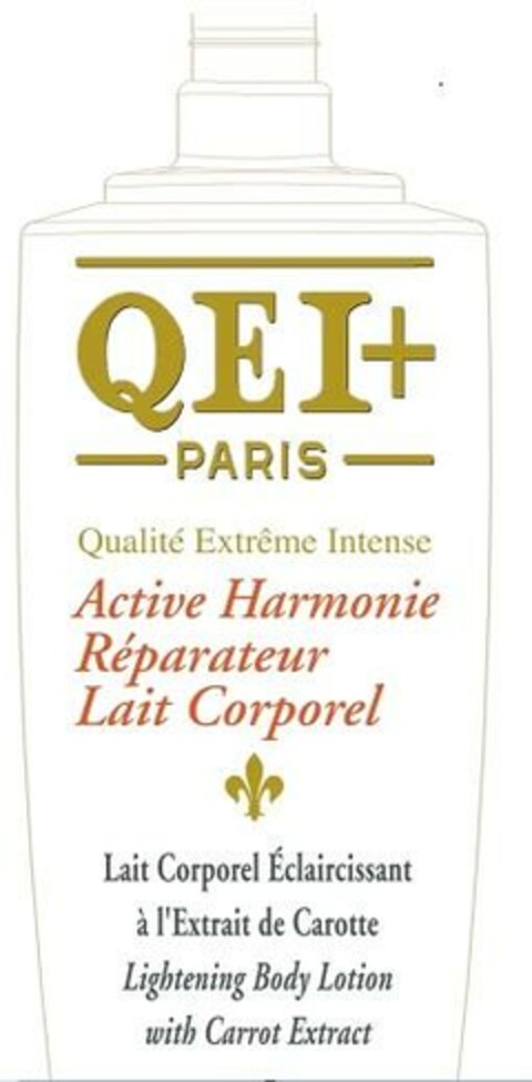 QEI + PARIS Qualité Extrême Intense Active Harmonie Réparateur Lait Corporel Logo (EUIPO, 18.01.2024)