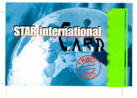 STAR international CARD PHONE + MINUTI - COSTI Logo (EUIPO, 09/28/1999)