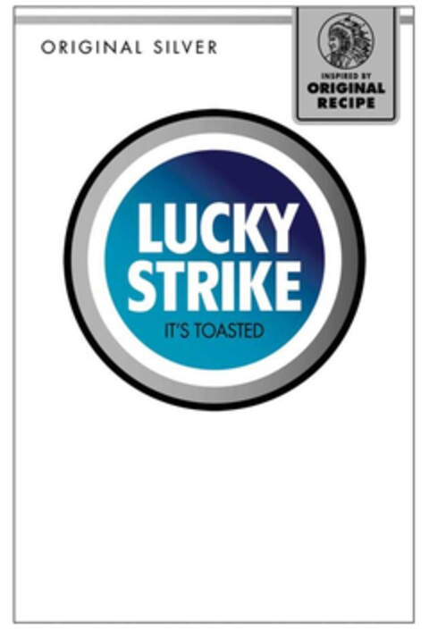 ORIGINAL SILVER INSPIRED BY ORIGINAL RECIPE LUCKY STRIKE IT'S TOASTED Logo (EUIPO, 08/31/2007)