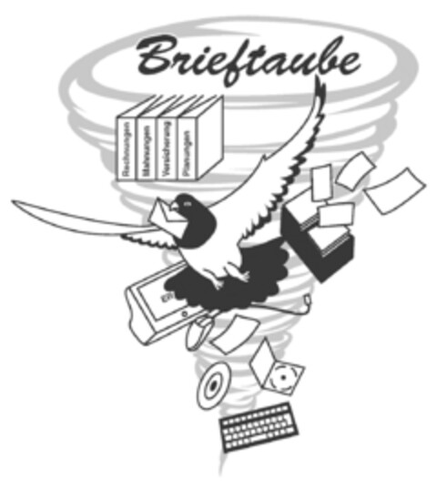 Brieftaube Rechnungen Mahnungen Versicherung Planungen ER Logo (EUIPO, 12/16/2014)