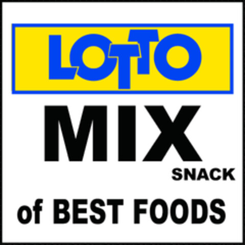 LOTTO MIX SNACK of BEST FOODS Logo (EUIPO, 03/28/2019)