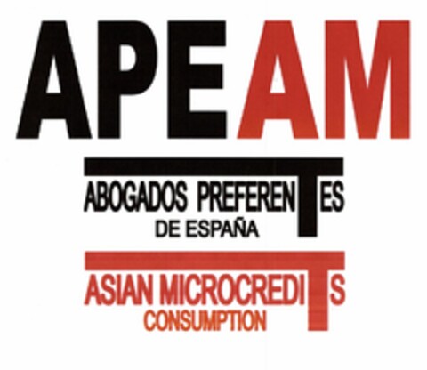 APEAM ABOGADOS PREFERENTES DE ESPAÑA ASIAN MICROCREDITS CONSUMPTION Logo (EUIPO, 01/08/2020)