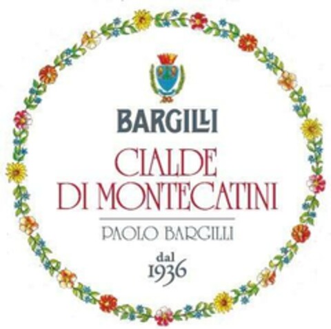 BARGILLI CIALDE DI MONTECATINI PAOLO BARGILLI dal 1936 Logo (EUIPO, 12/06/2023)