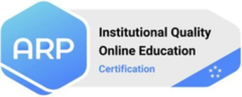 ARP Institutional Quality Online Education Certification Logo (EUIPO, 01/31/2024)