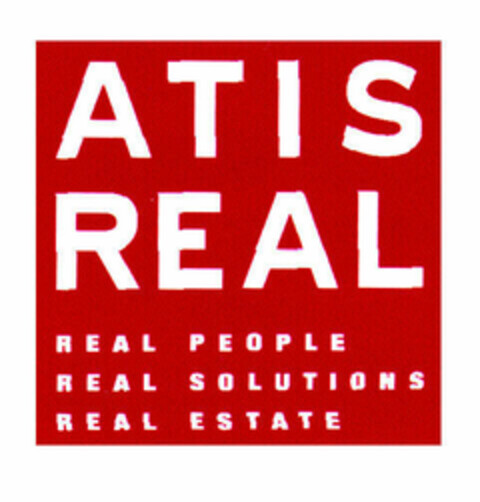 ATIS REAL REAL PEOPLE REAL SOLUTIONS REAL STATE Logo (EUIPO, 27.11.2001)