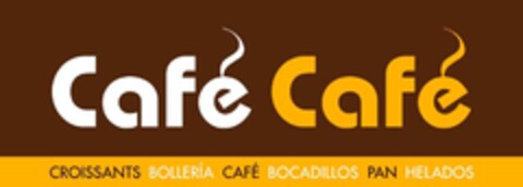 Café Café CROISSANTS BOLLERÍA CAFÉ BOCADILLOS PAN HELADOS Logo (EUIPO, 18.06.2008)