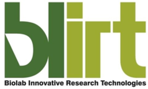 blirt Biolab Innovative Research Technologies Logo (EUIPO, 07/18/2008)