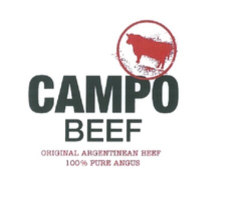 CAMPO BEEF ORIGINAL ARGENTINEAN BEEF 100% PURE ANGUS Logo (EUIPO, 05/10/2012)